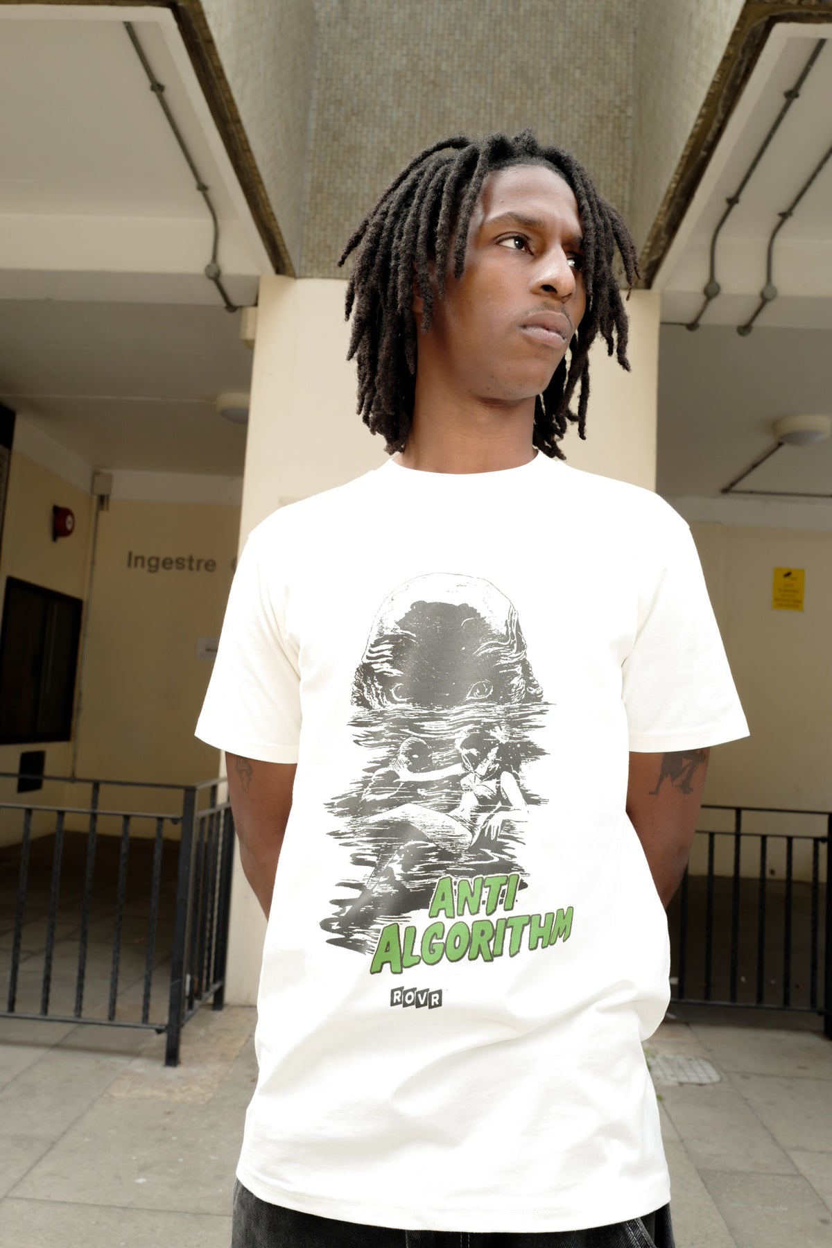 ROVR Anti Algorithm Creature T-Shirt (White / Green)