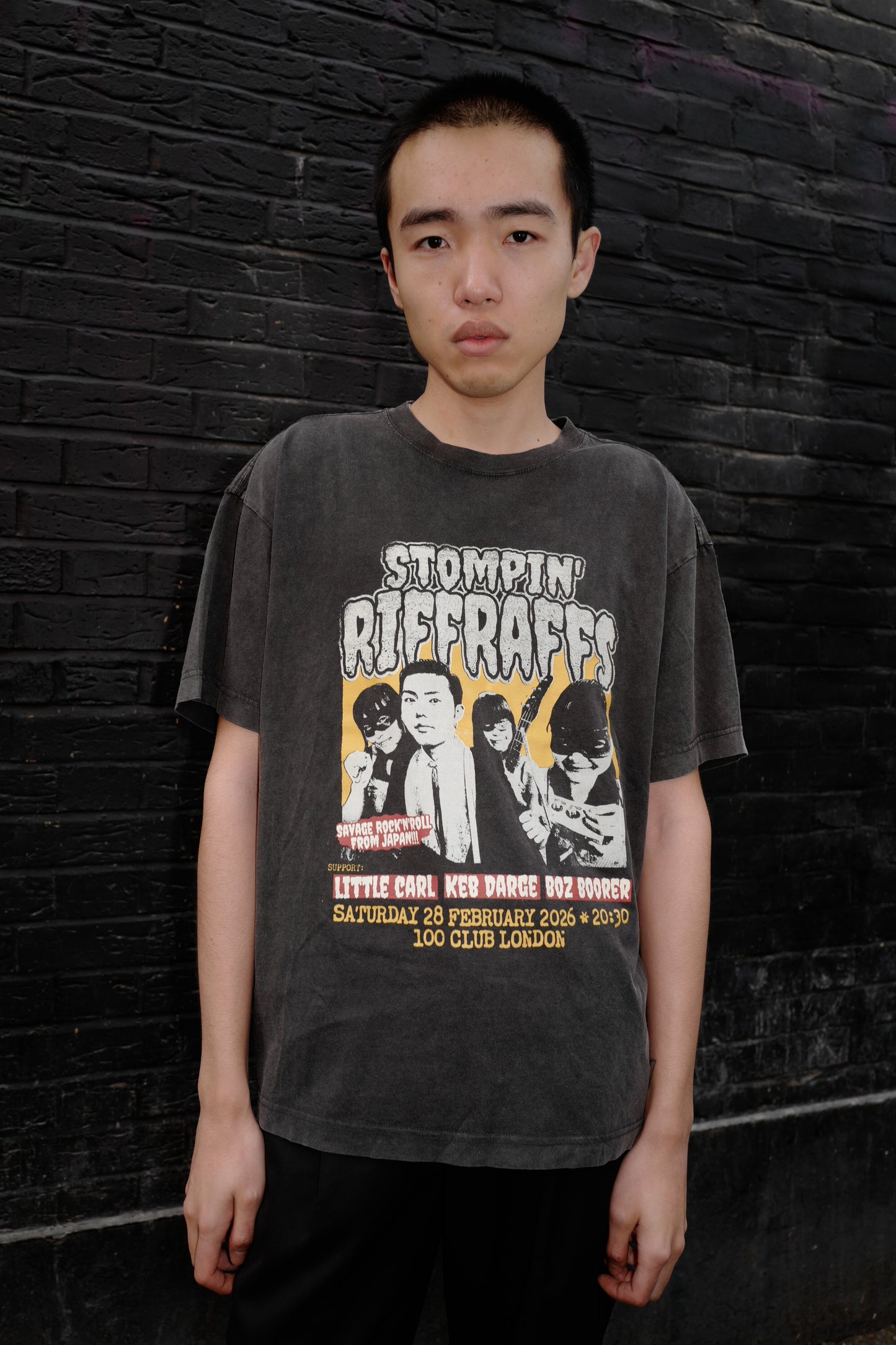 ROVR X Stompin' RiffRaffs Black Dye Tee