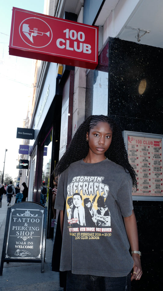 ROVR X Stompin' RiffRaffs Black Dye Tee